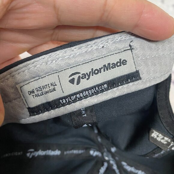 Taylormade Golf Hat Cap Strap Back Black One Size Fits All Golfing Golfer Gear - Picture 8 of 8